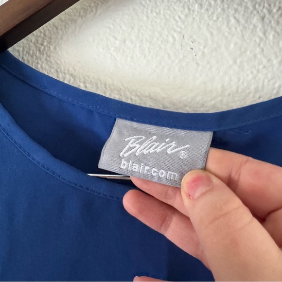 Vintage Blair Vibrant Rich Blue Classic Top Sleeveless Staple Closet Size Large - Picture 3 of 9